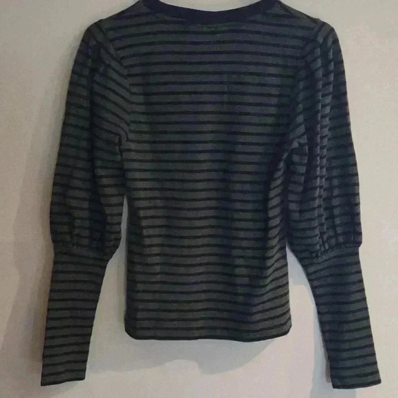 DKNY Jeans women's medium Juliette sleeve‎ olive black sweater - Picture 4 of 4